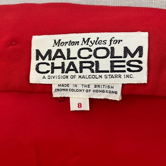 Vintage Morton Myles for Malcolm Charles red button front blouse - Picture 8 of 16